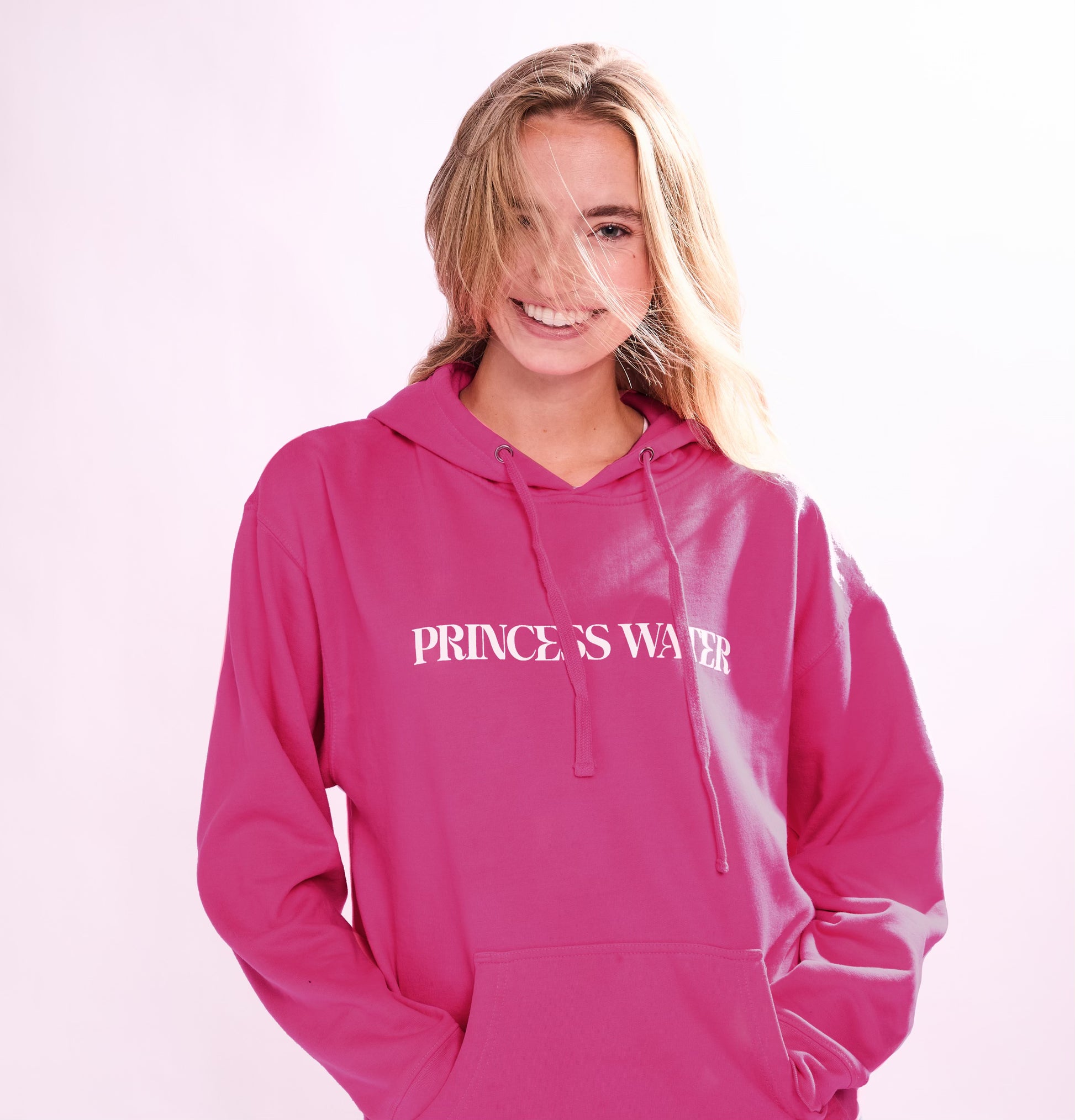 Pink princess hoodie sales
